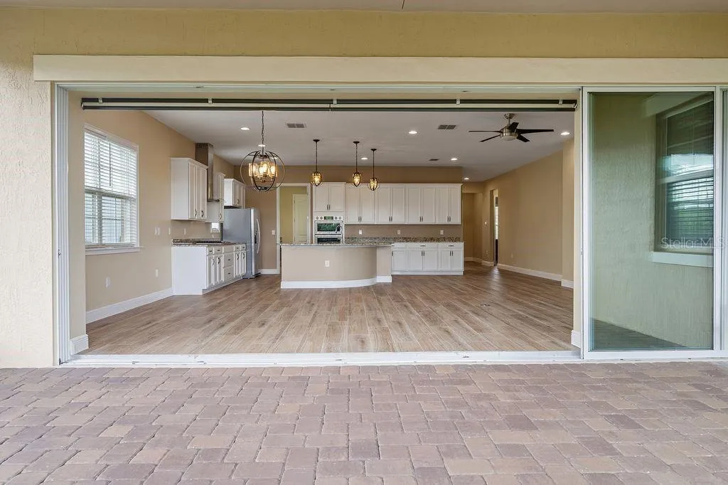 Pocket doors let the outside in. Perfect for entertaining