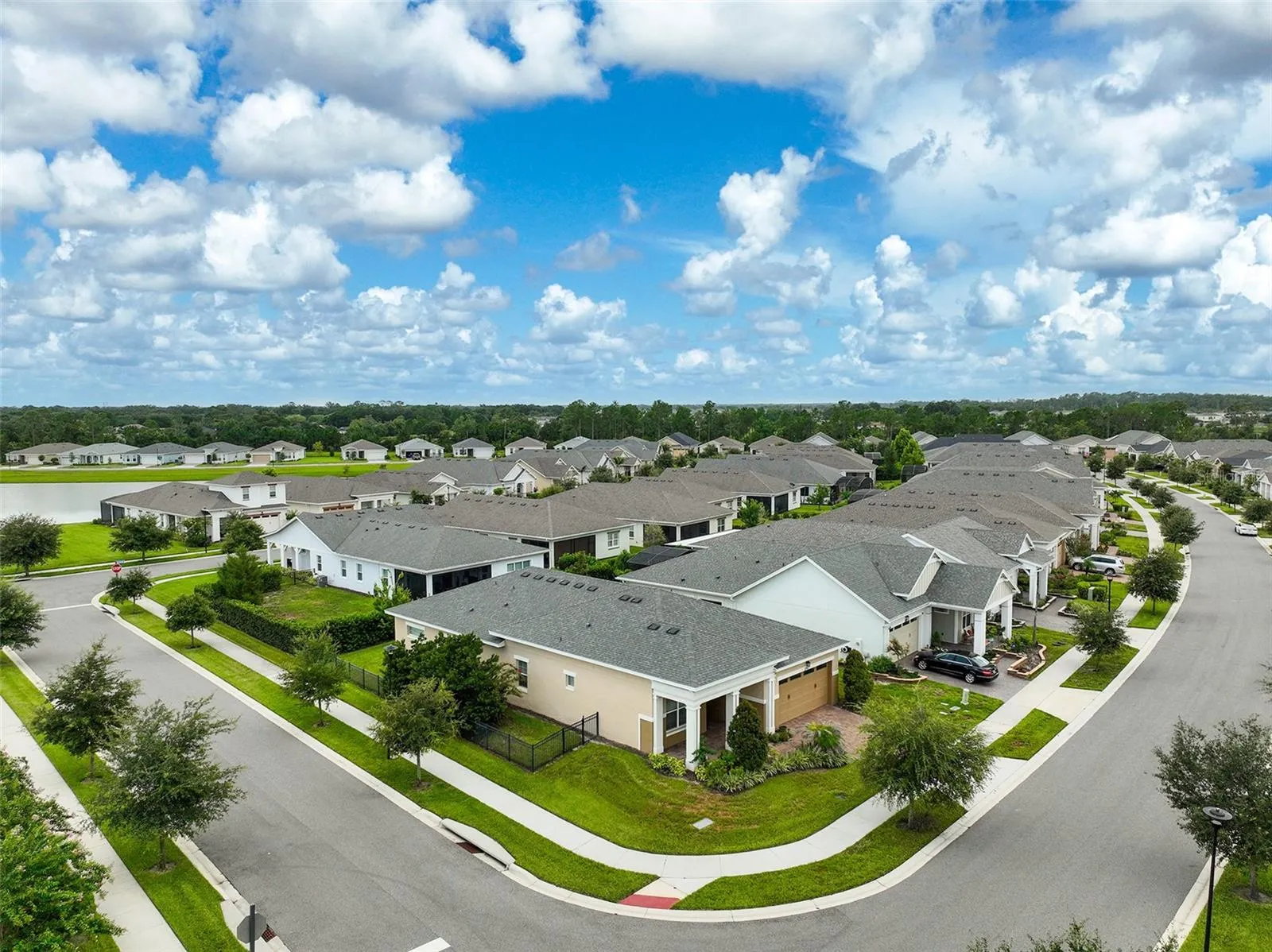 Corner lot aerial view