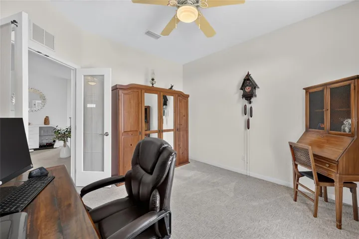 Armoire next to open door