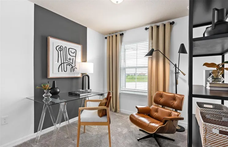 Model Home Design Only. Pictures and furnishings are for illustrative purposes only. Elevations, colors and options may vary. Furniture is for model home staging only.