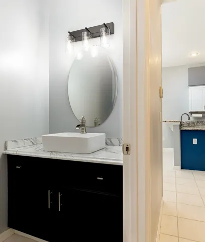 Half bath off of kitchen