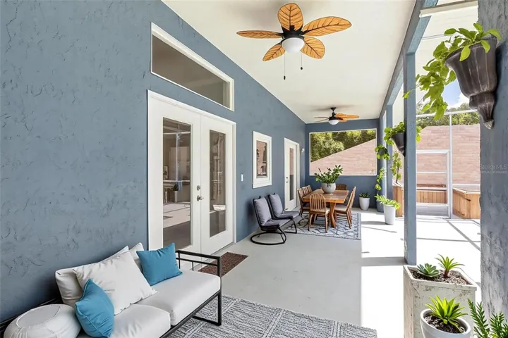 Virtually staged patio