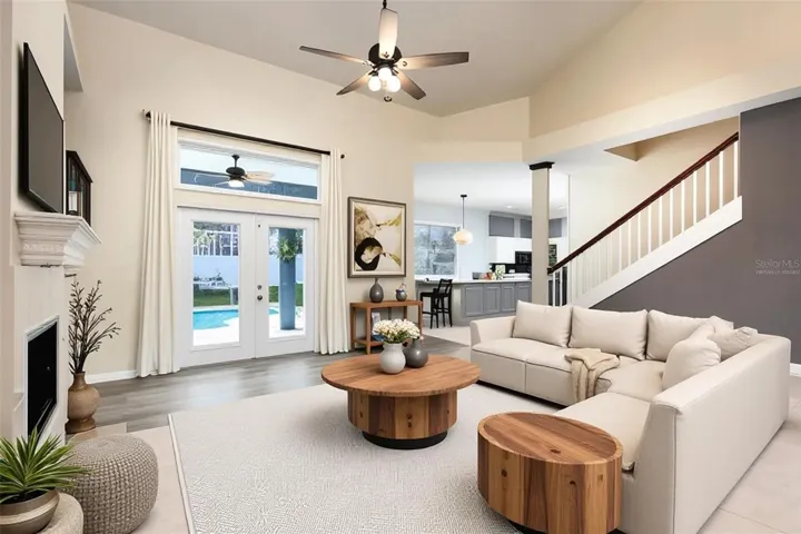 Virtually Staged living room