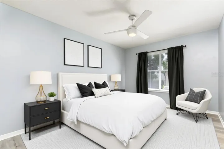 Virtually staged bedroom 2