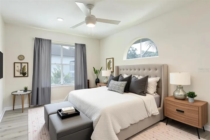 Virtually staged bedroom 3