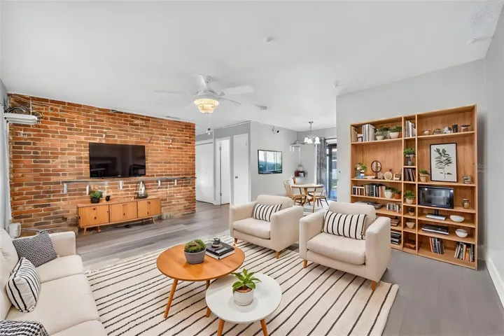 Virtually Staged Main Living Room Area