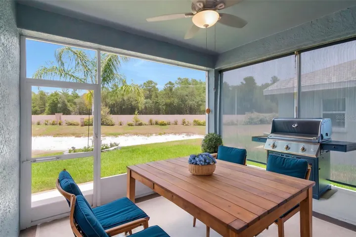Screened and Covered Lanai Virtually Staged