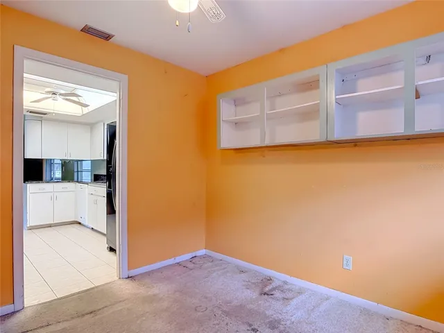 extra space between kitchen & garage