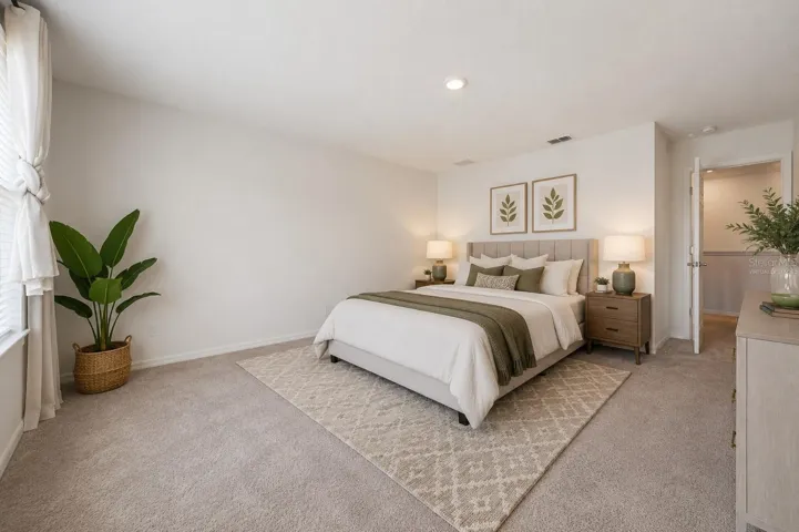 VIRTUALLY STAGED MASTER BEDROOM - LEFT SIDE