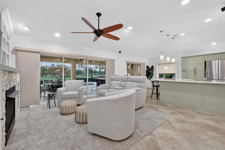 Kitchen, Dinette, and Living Room