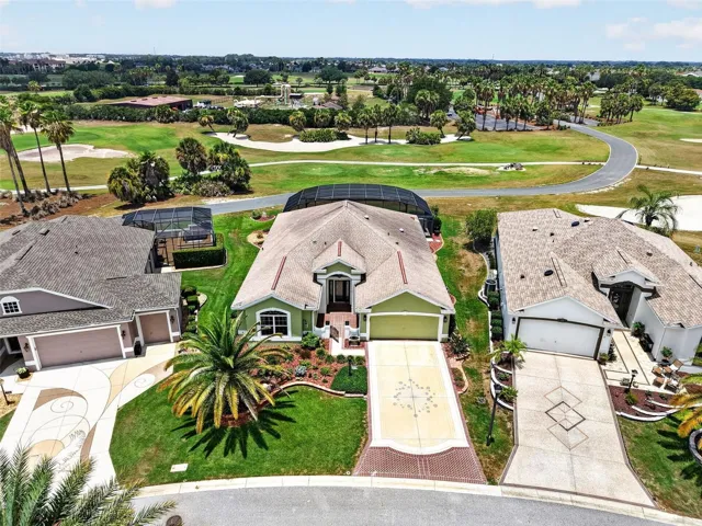 Aerial Front Elevation with Golf Front Views