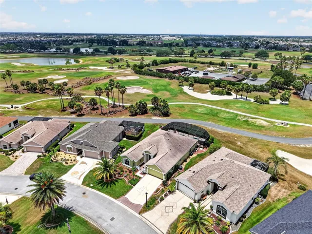 Aerial Front and Side Elevation with Golf Front Views