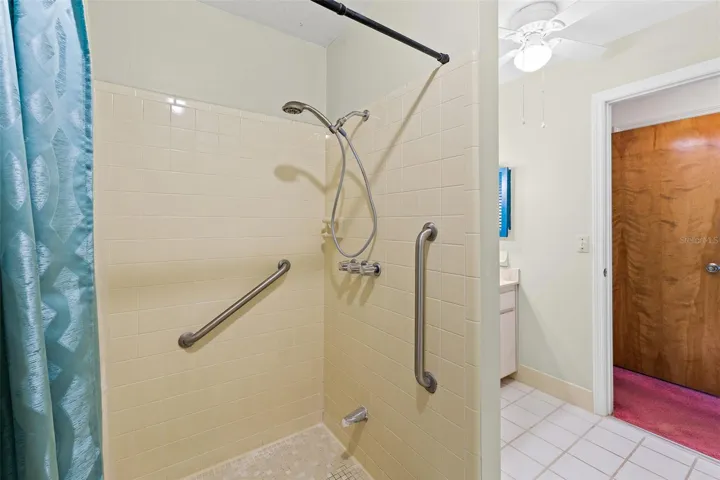 Walk-In Tiled Shower