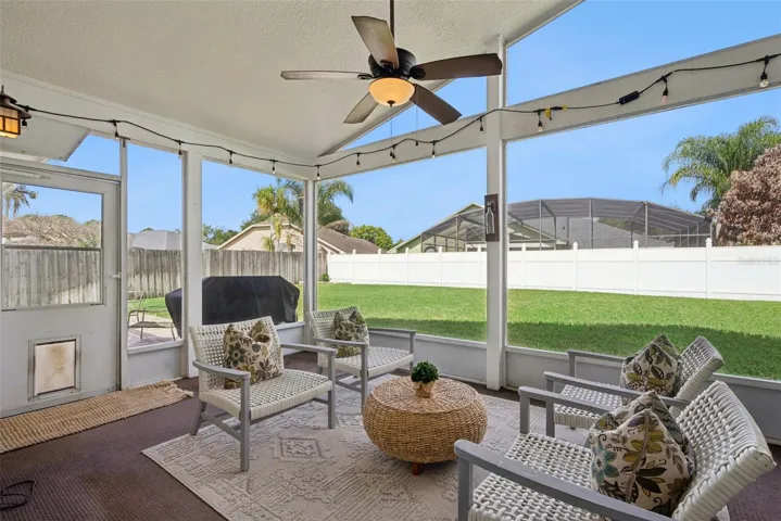 Covered back Porch