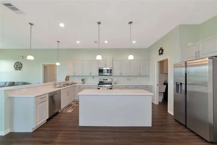 Huge kitchen with island and breakfast bar