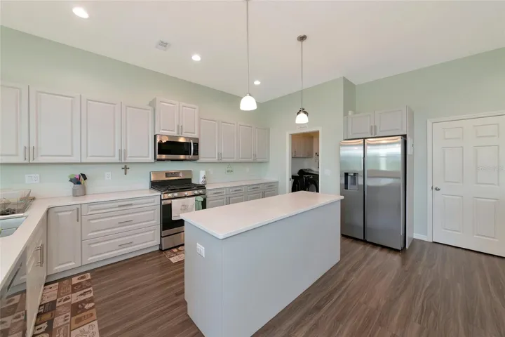 Huge kitchen with island and breakfast bar