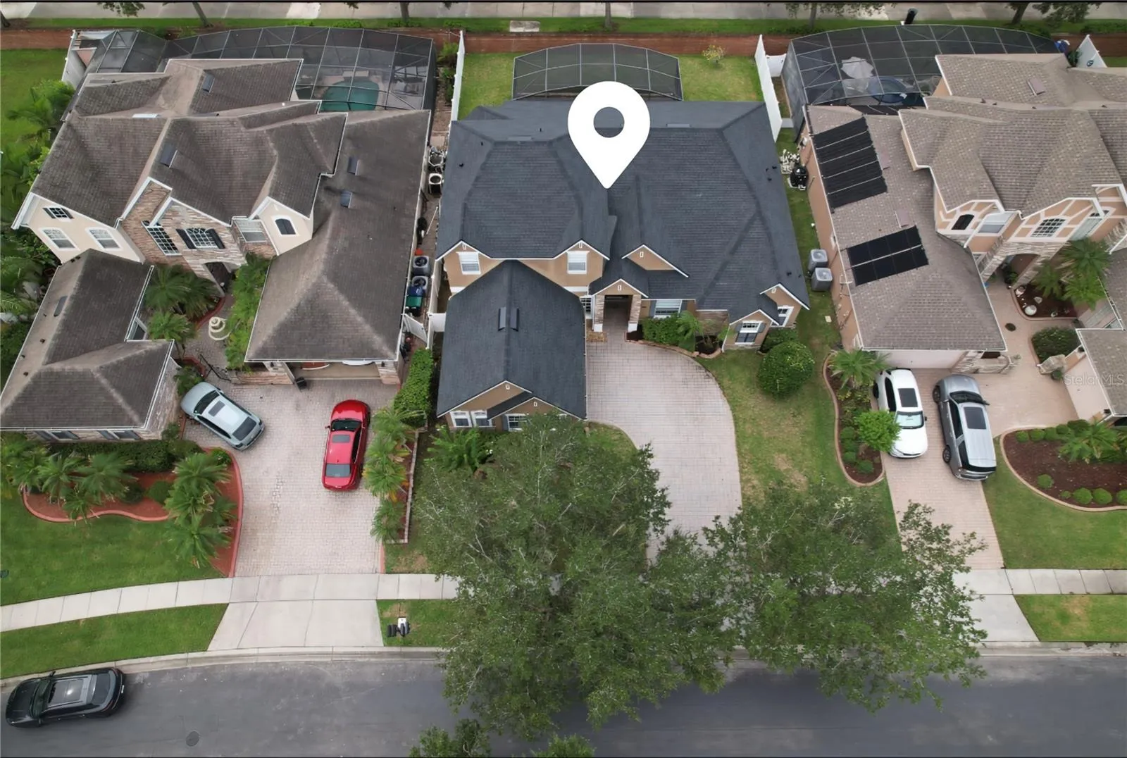 Arial view front with new roof