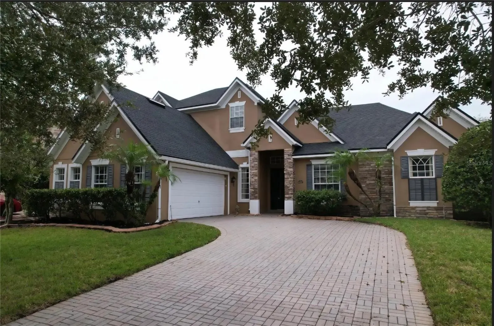 Front view with new roof