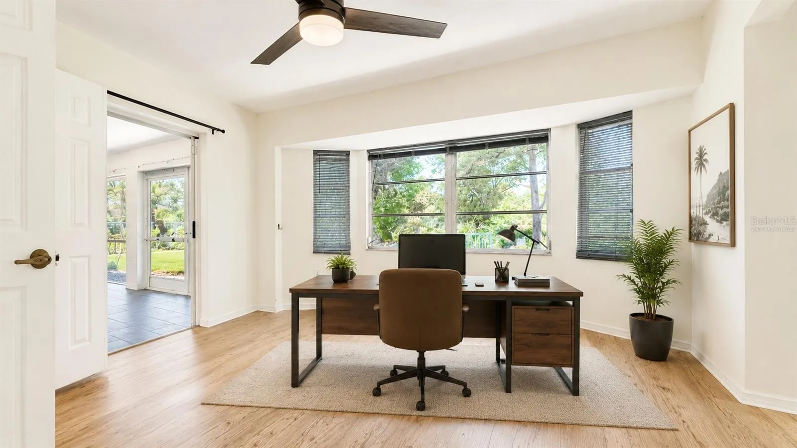 Third bedroom as an office space. (virtually staged)