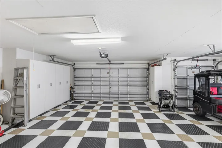 golf cart garage with storage
