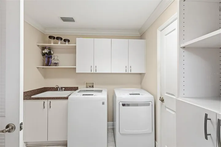 Laundry room with utility sink