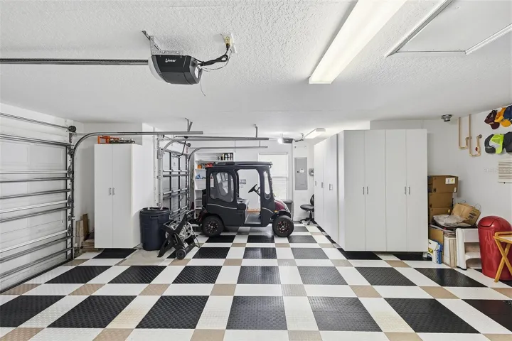 golf cart garage with storage