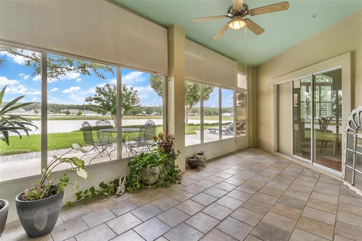 Florida Room. Screened with pull down vinyl windows