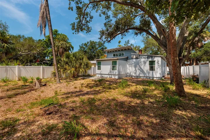 Large private backyard