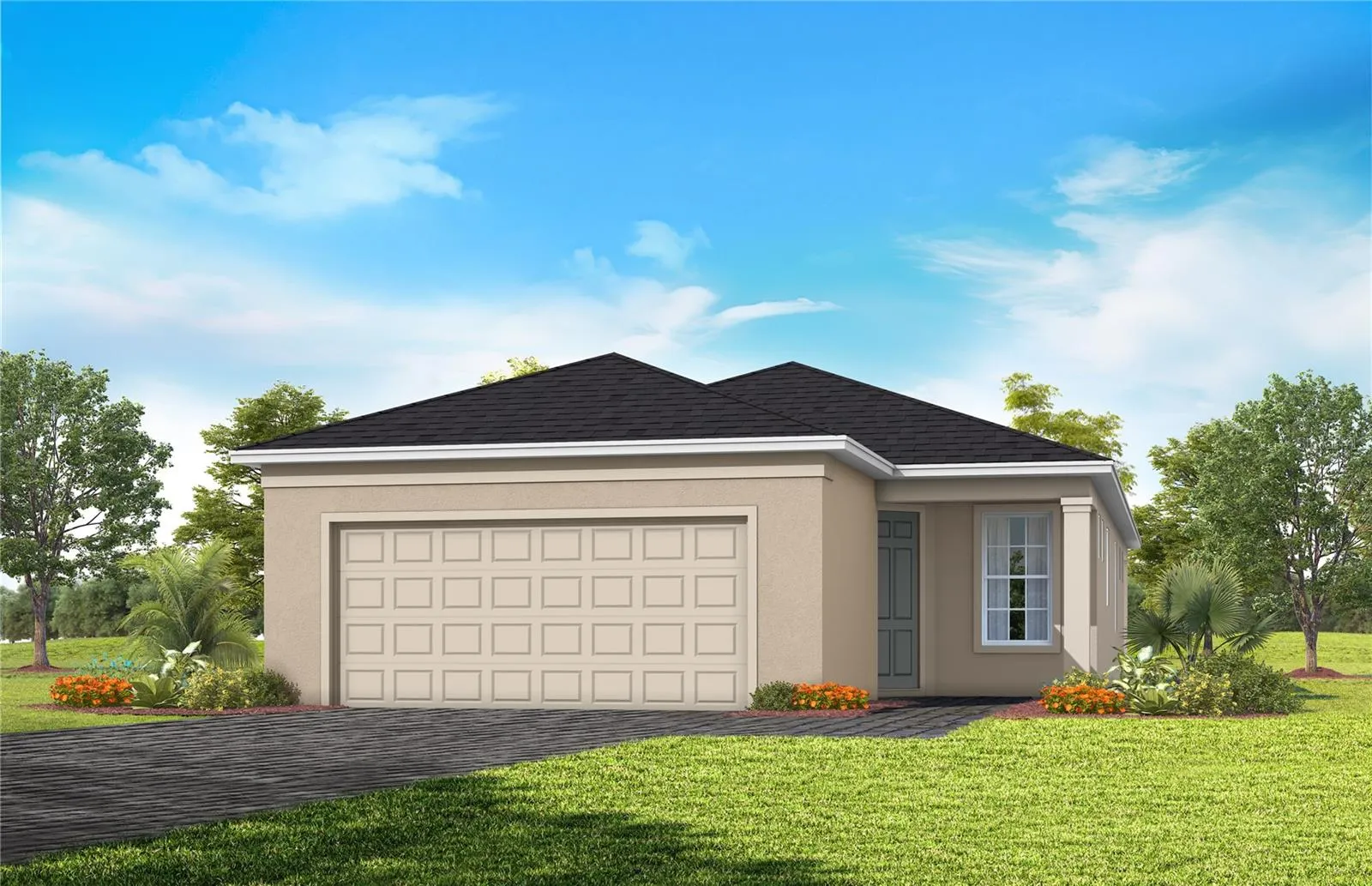 Exterior Design. Artistic rendering for this new construction home. Pictures are for illustrative purposes only. Elevations, colors and options may vary.