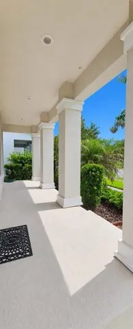 Spacious front porch
