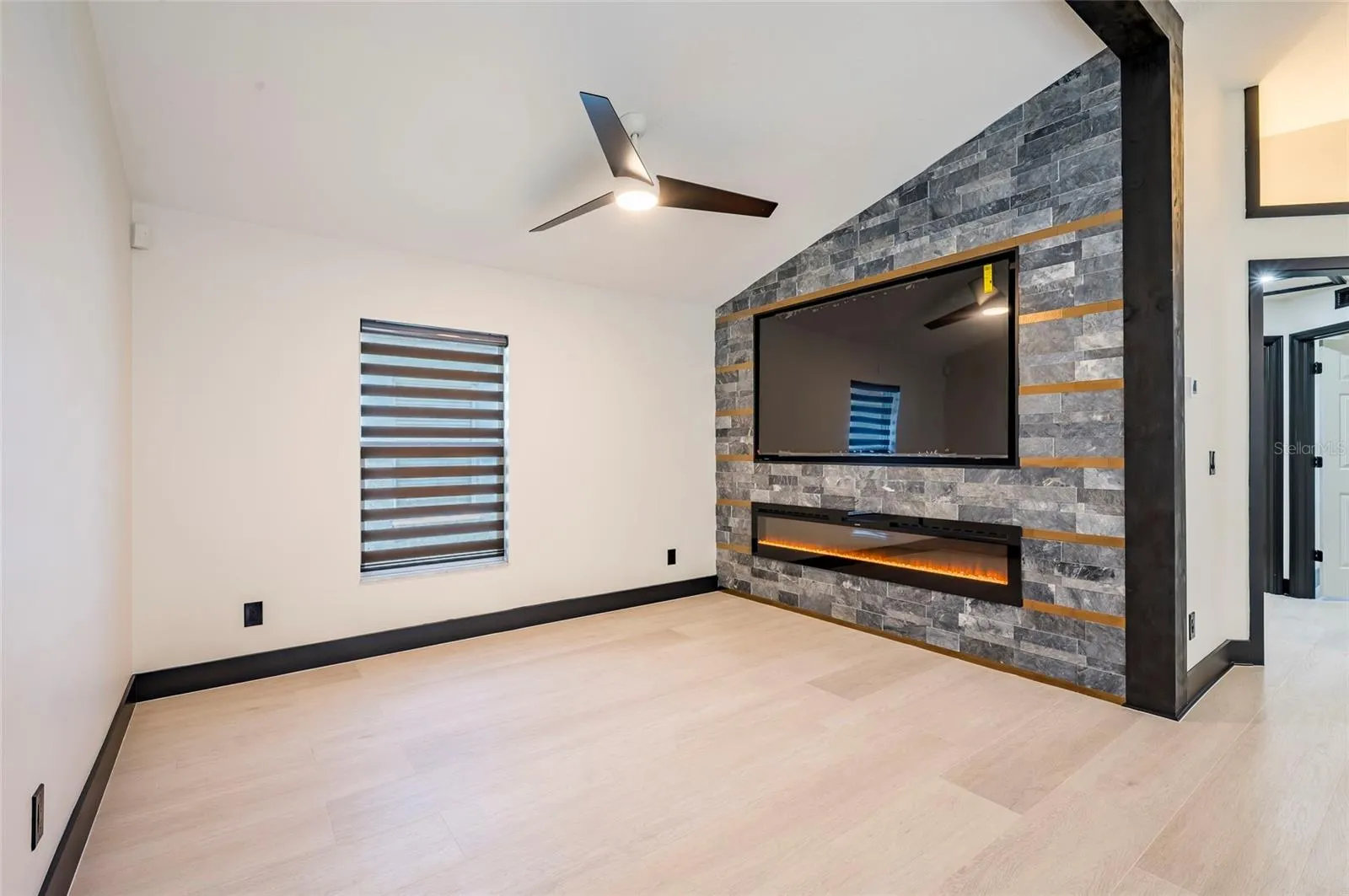 TV/Fireplace Build with Marble &amp; Lava Rock