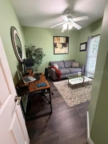 First floor guest bedroom #1 or office (has closet)