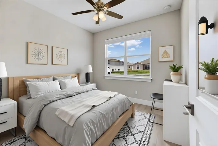 Bedroom 1 / staged