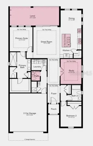 Additional Highlights Include: tray ceiling pkg, 10' ceiling, 8' interior doors, 4' garage extension, powder bath in place of storage, extended lanai, outdoor kitchen rough-in, pool and spa prewire, upgraded cabinets and flooring, garage floor seal with flakes and clearcoat, and impact windows
