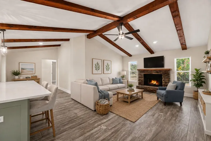 Virtually staged Family Room