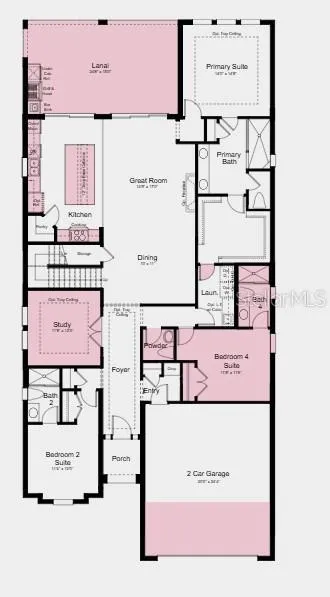 Floor 1 - Additional Highlights Include: 10' ceilings, 8' interior doors, impact windows, pool and spa, 4' extended garage, and upgraded laminate flooring