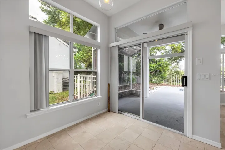 Slider to backyard and pool