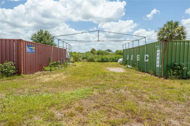 shipping containers spaced 30’ apart