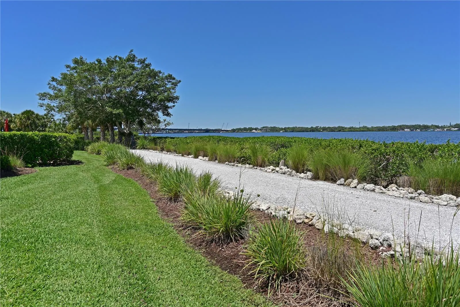 Walking path and sunset viewing seating