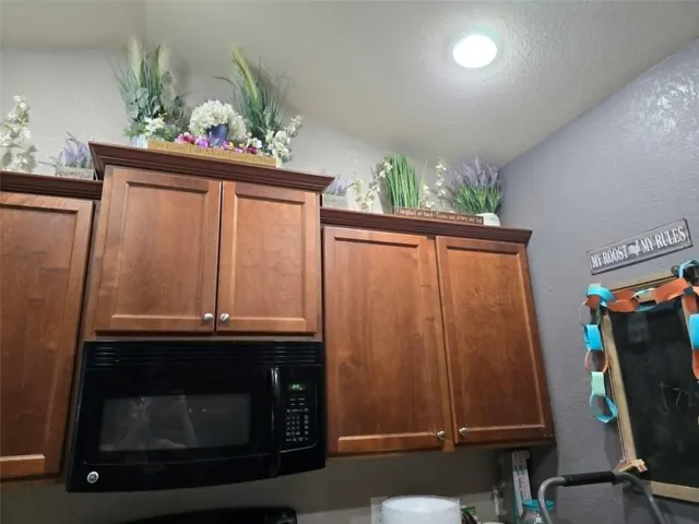 Kitchen Cabinets and Microwave