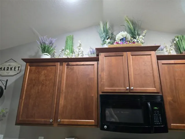 Kitchen Cabinets and Microwave