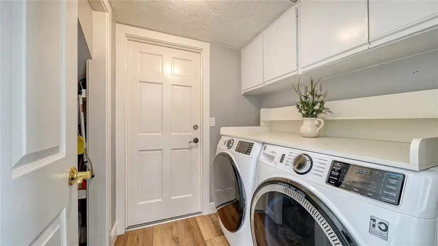 Laundry room to garage.