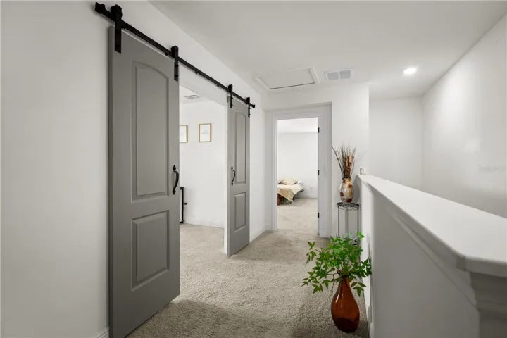 Flex space with added barn door privacy