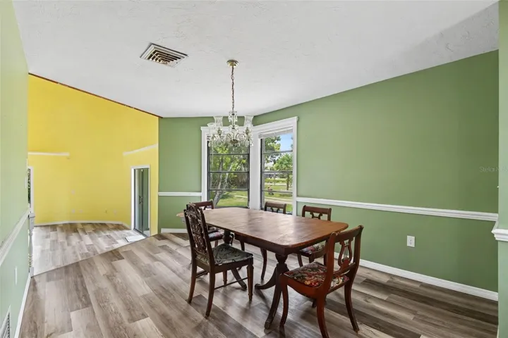 Dining room looking into the Living Area