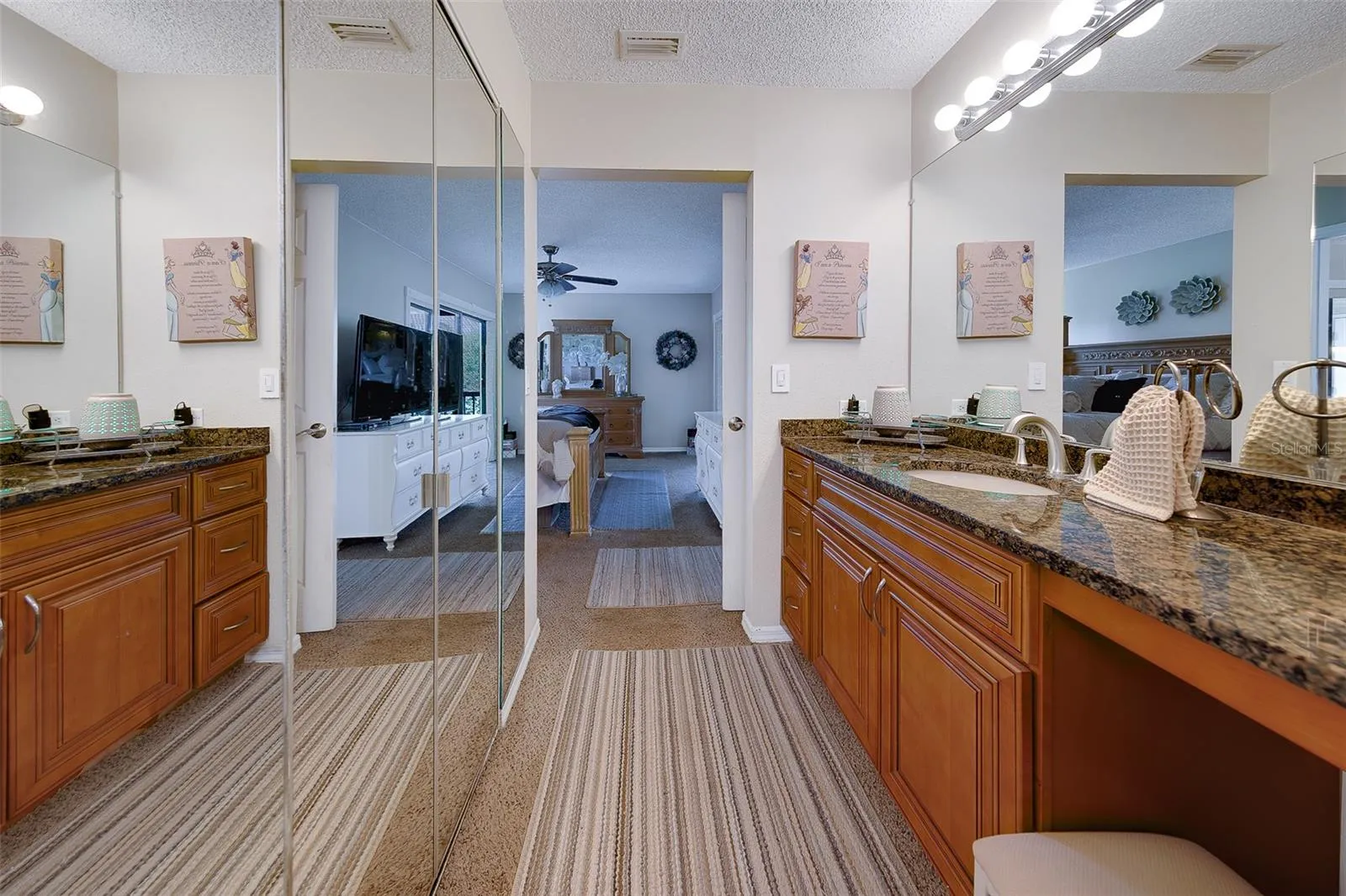 Primary bath second vanity with large walk in closet
