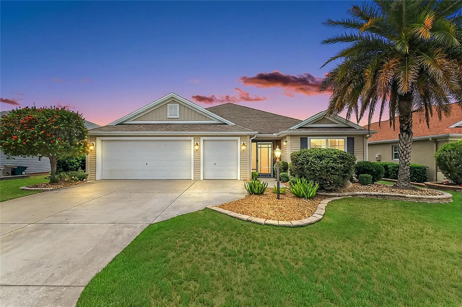 Twilight Front Elevation