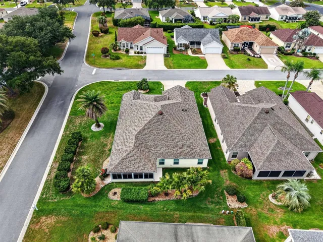 Aerial Rear Elevation with Large Corner Lot and ROOM FOR A POOL!
