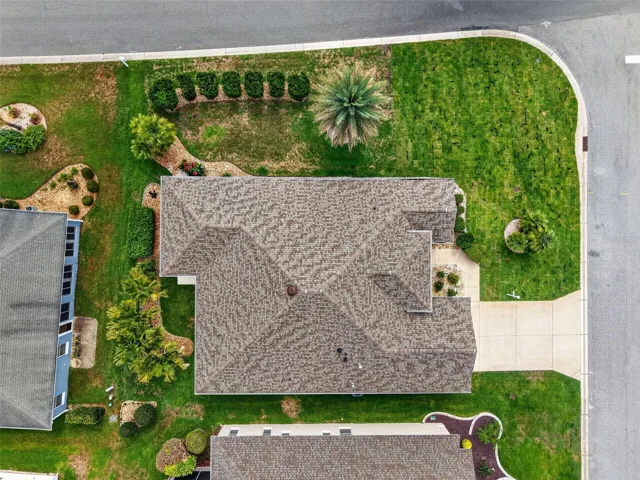 Aerial Side Elevation with Large Corner Lot and ROOM FOR A POOL!