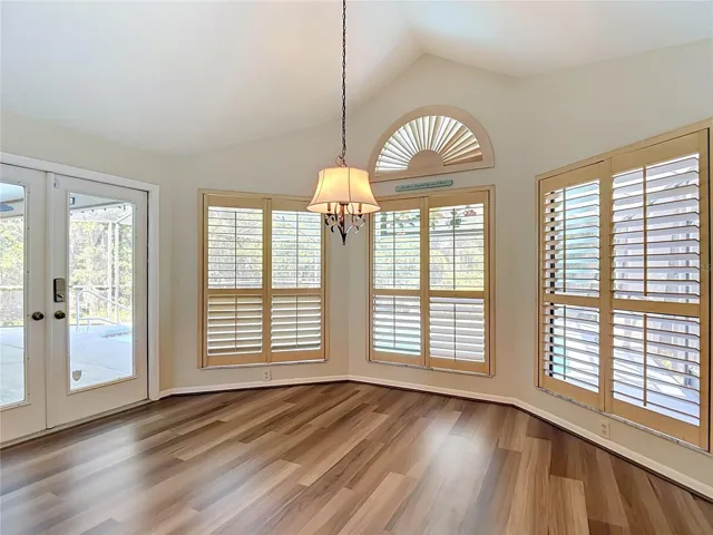 dbl door and plantation shutters