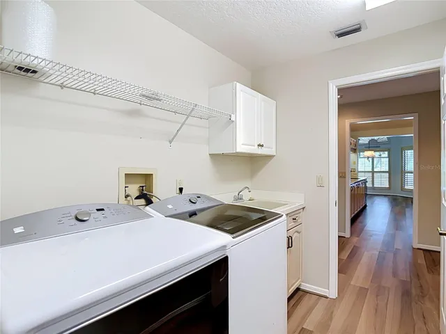 sink and cabinets